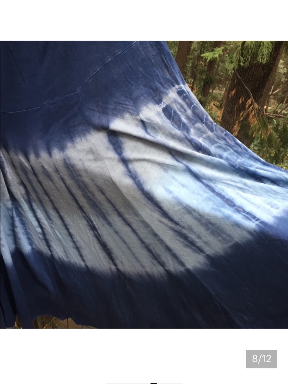 Tie-Dye Blue Circle Skirt - Picture 8 of 11